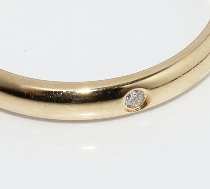 Cartier Ring 18K Yellow Gold Diamond 1P (001ct) Classic Wedding Ring 1895