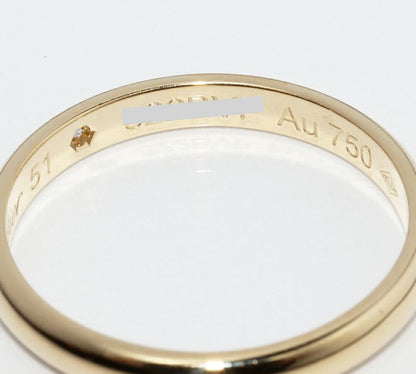 Cartier Ring 18K Yellow Gold Diamond 1P (001ct) Classic Wedding Ring 1895