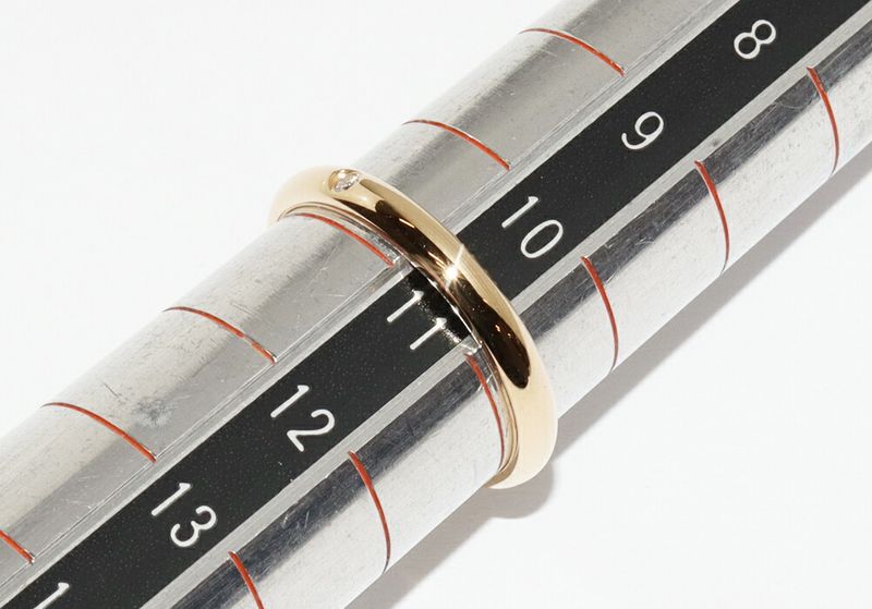 Cartier Ring 18K Yellow Gold Diamond 1P (001ct) Classic Wedding Ring 1895