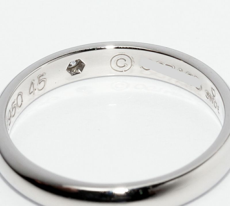 Cartier Ring Pt950 Diamond 1P Classic Wedding Ring 1895 Wedding Ring Width 26mm
