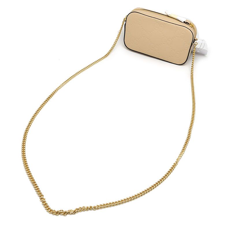 Gucci Chain Shoulder Bag 781554 Beige GG Leather