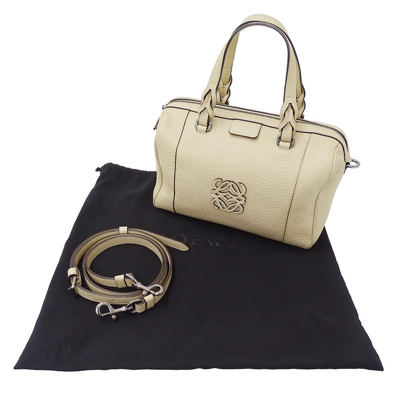 Loewe Bag Women's Brand Handbag Shoulder Bag 2way Anagram Fusta 25 Leather