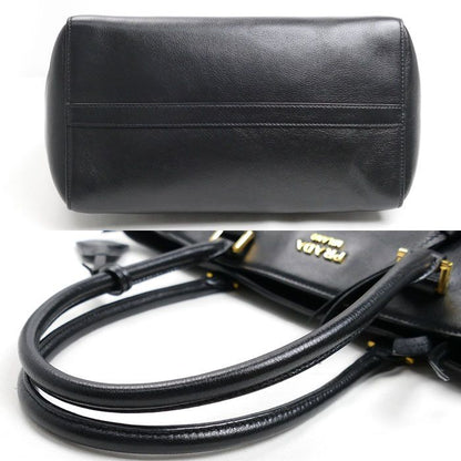 Prada 2way Shoulder Bag Black 1bg227 Ladies Preowned