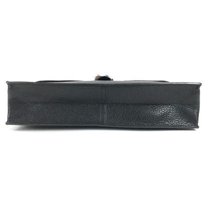 Hermes Clutch Bag Sac A Depeches Leather Black