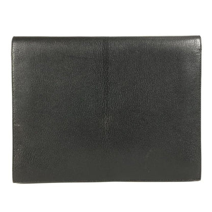 Hermes Clutch Bag Sac A Depeches Leather Black