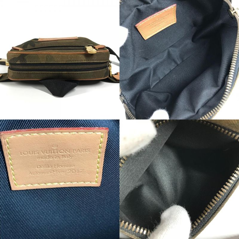 Louis Vuitton Body Bag Supreme Bum Bag PM M44202 Leather / Canvas Khaki