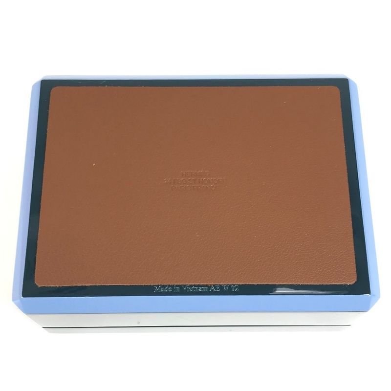 Hermes Miscellaneous Goods Faceted Poker H Tissage H401148m Lacquer Blue Grand