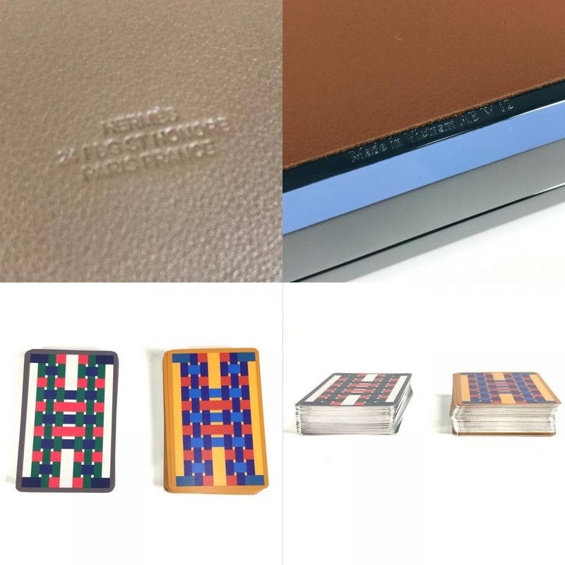 Hermes Miscellaneous Goods Faceted Poker H Tissage H401148m Lacquer Blue Grand