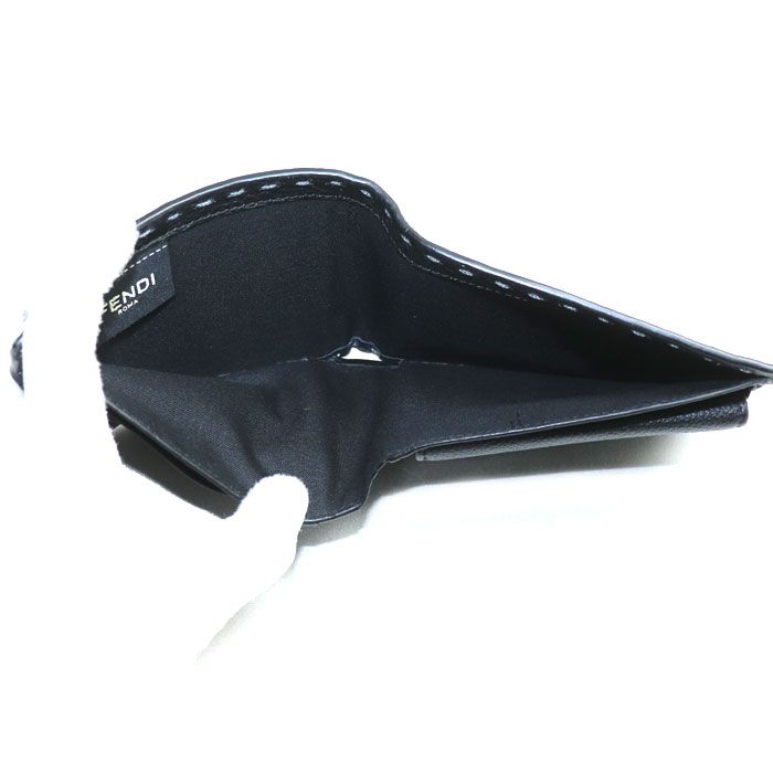 Fendi Selleria Bifold Wallet Grey 7m0194 O72 F0l6b Men's Preowned