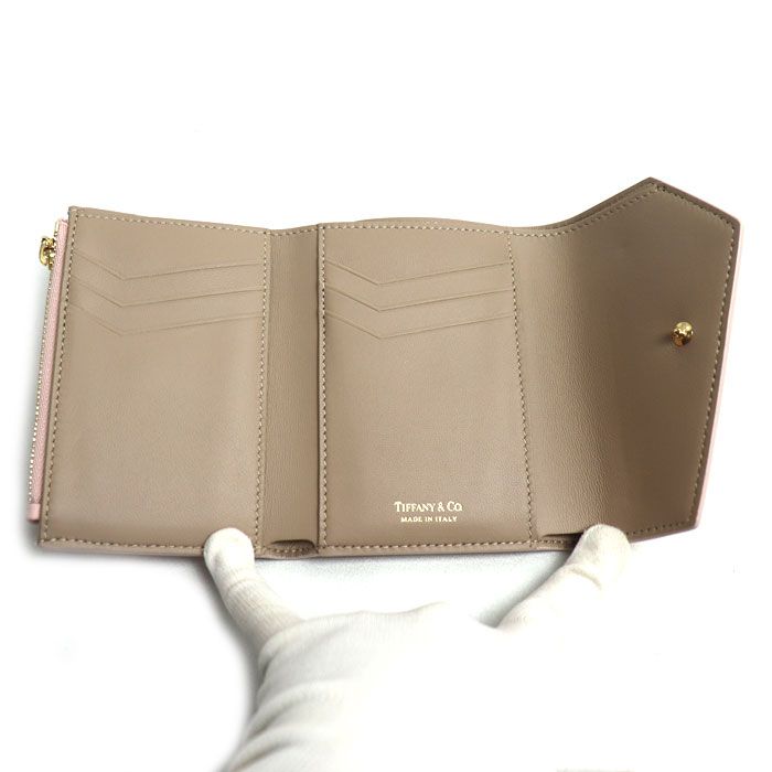 Tiffany & Co T Wallet Pink Women's Pre-owned