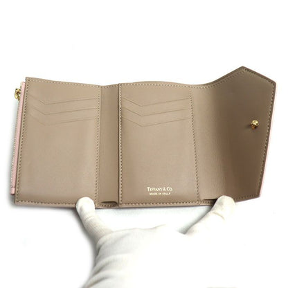 Tiffany & Co T Wallet Pink Women's Pre-owned