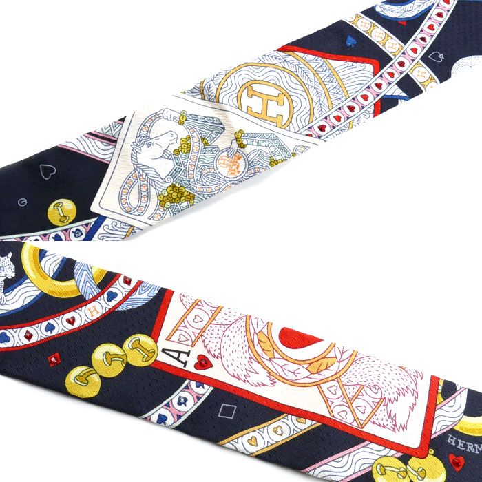 Hermes DAME DE Coeur Dame De Coeur Twillie Scarf Noir Black / Rouge / All