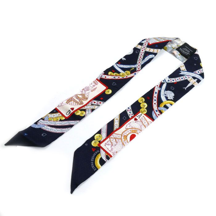 Hermes DAME DE Coeur Dame De Coeur Twillie Scarf Noir Black / Rouge / All
