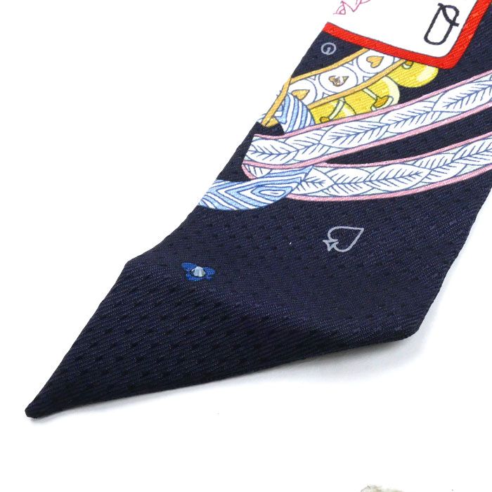 Hermes DAME DE Coeur Dame De Coeur Twillie Scarf Noir Black / Rouge / All