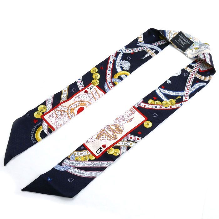 Hermes DAME DE Coeur Dame De Coeur Twillie Scarf Noir Black / Rouge / All