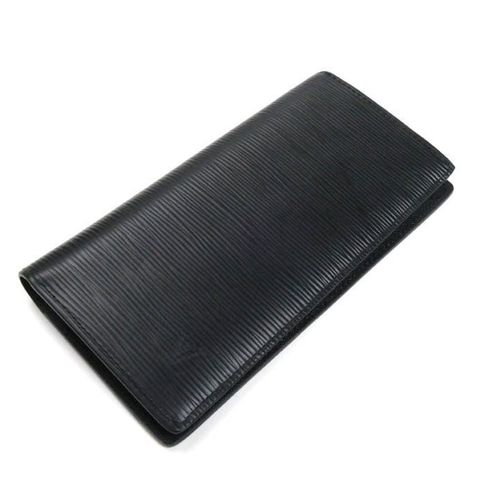 Louis Vuitton Portefeuille Brazza Long Wallet Epi Black M60622 IC Men's Used