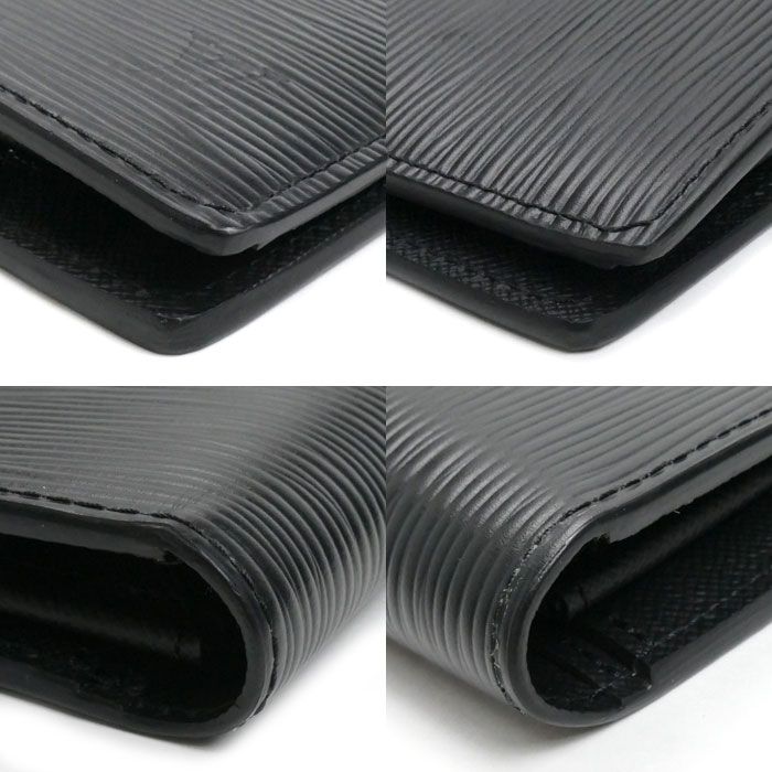 Louis Vuitton Portefeuille Brazza Long Wallet Epi Black M60622 IC Men's Used