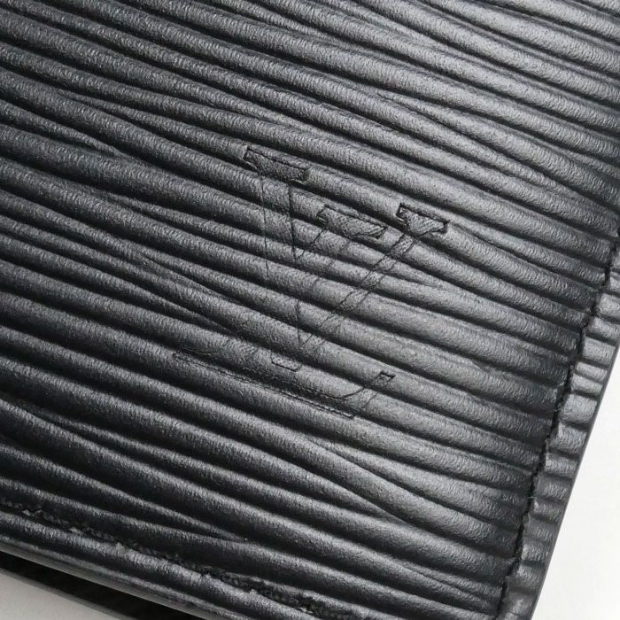 Louis Vuitton Portefeuille Brazza Long Wallet Epi Black M60622 IC Men's Used