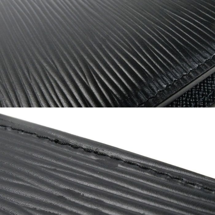 Louis Vuitton Portefeuille Brazza Long Wallet Epi Black M60622 IC Men's Used