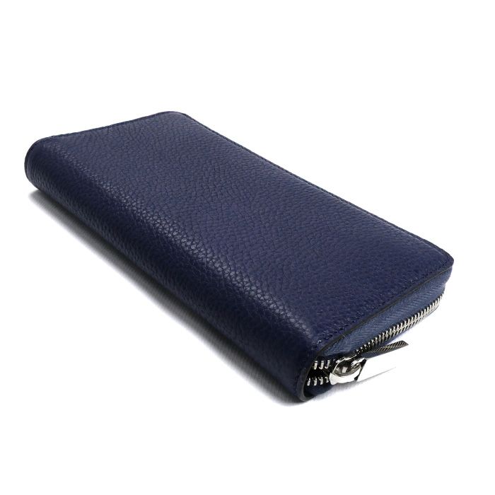 Gucci Round Zip Wallet Long Wallet Navy 771154 Aabxm 4236 Men's Preowned