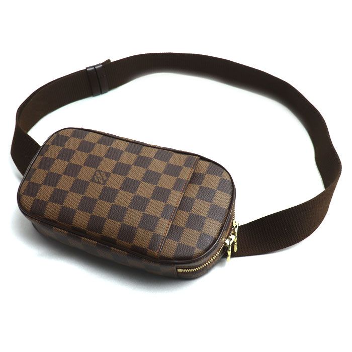 Louis Vuitton Pochette Gange Body Bag Damier Brown N51870 Ca0057 Men's Preowned