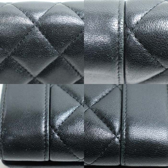 Chanel Matelasse Mademoiselle Long Wallet Black A80971 Ladies Preowned