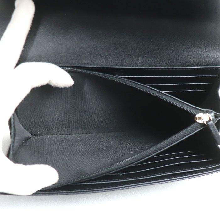 Chanel Matelasse Mademoiselle Long Wallet Black A80971 Ladies Preowned
