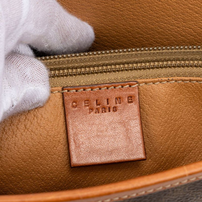 Celine Open Shopping Tote Brown Macadam PVC Canvas AB