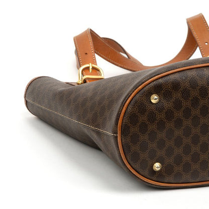 Celine Open Shopping Tote Brown Macadam PVC Canvas AB