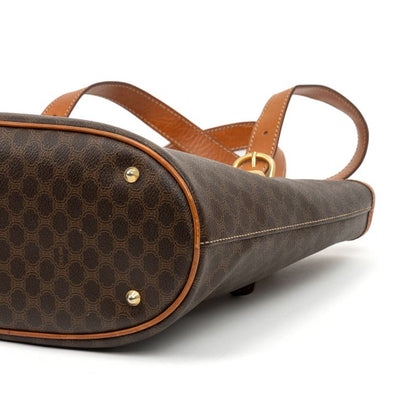 Celine Open Shopping Tote Brown Macadam PVC Canvas AB