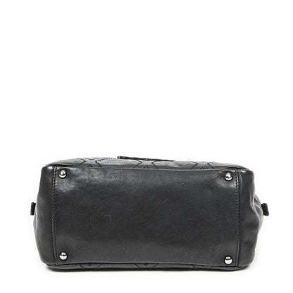 Chanel Small Diamond Stitch Tote Black Matelasse Diamond Stitch Leather A