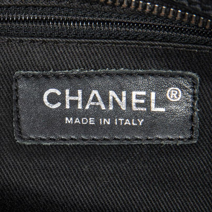 Chanel Small Diamond Stitch Tote Black Matelasse Diamond Stitch Leather A