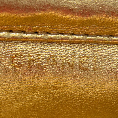 Chanel Vintage Micro Mini Chain Crossbody Gold Matelasse Lambskin Leather A