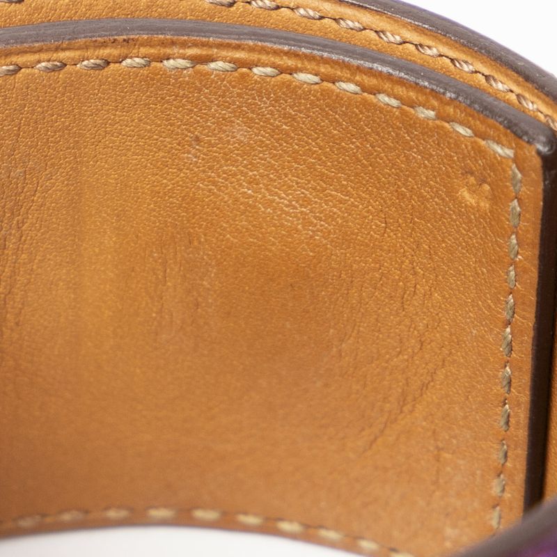 Hermes Collier De Chien Bracelet Purple Swifts Leather A