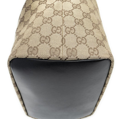 Gucci Bamboo Hobo Beige/black GG Canvas A