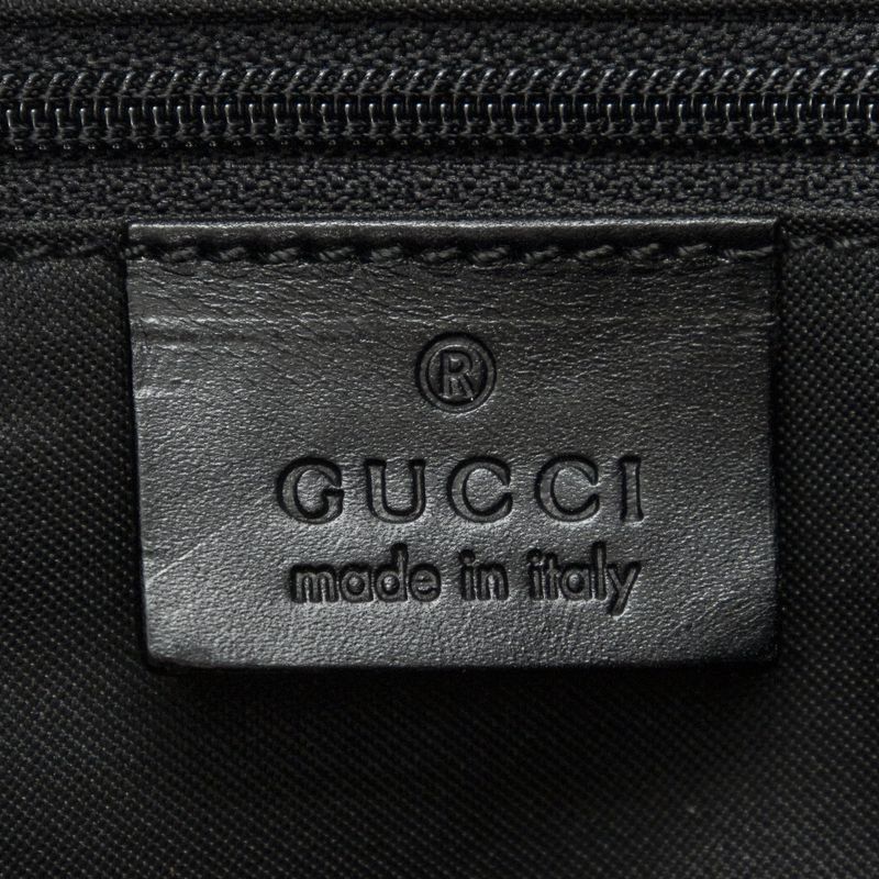 Gucci Bamboo Hobo Beige/black GG Canvas A