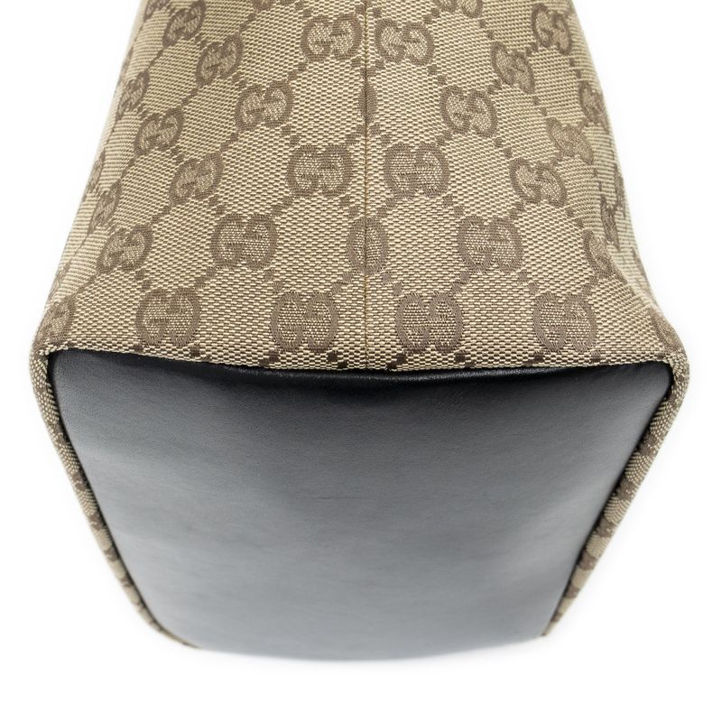 Gucci Bamboo Hobo Beige/black GG Canvas A