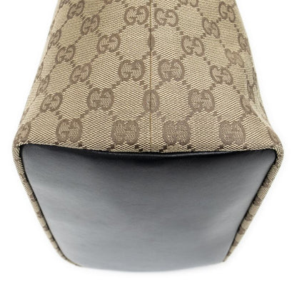 Gucci Bamboo Hobo Beige/black GG Canvas A