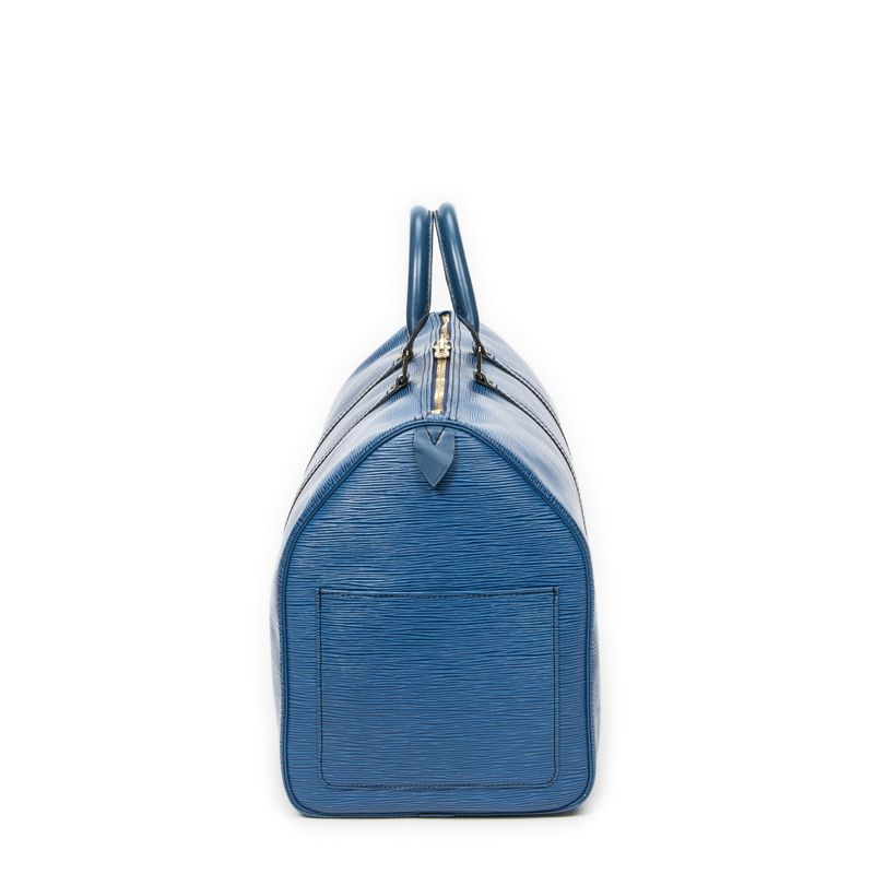 Louis Vuittonkeepall Black Stitching Blue Epi AB