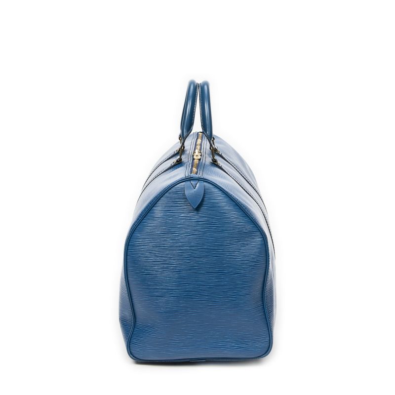 Louis Vuittonkeepall Black Stitching Blue Epi AB