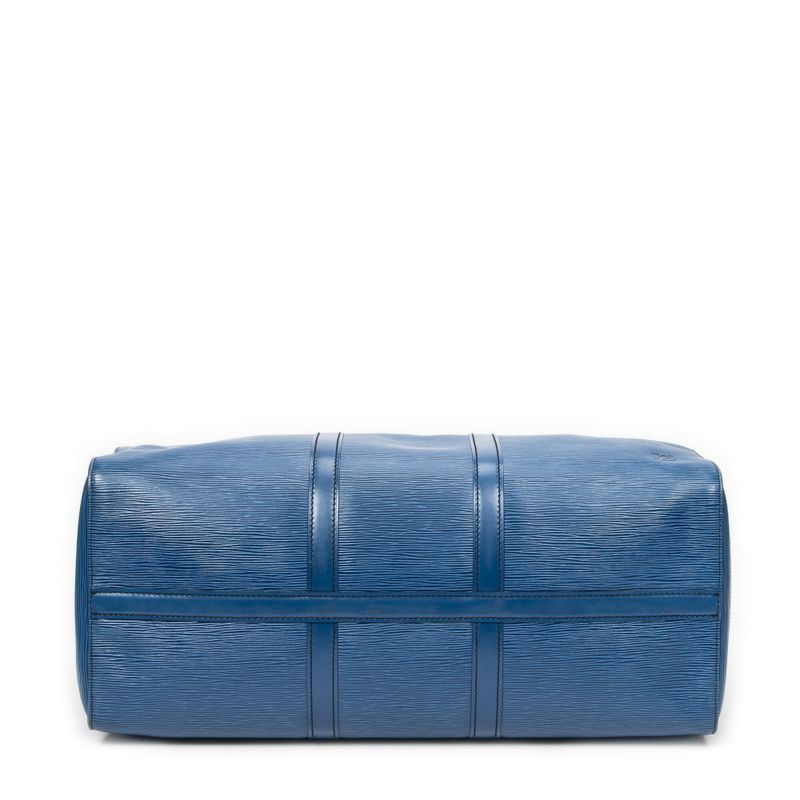 Louis Vuittonkeepall Black Stitching Blue Epi AB