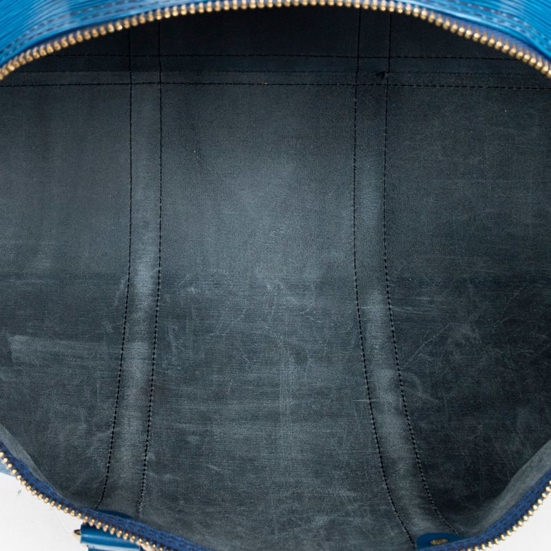 Louis Vuittonkeepall Black Stitching Blue Epi AB
