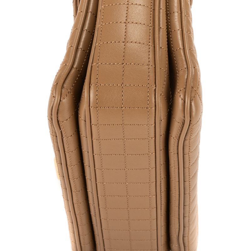 Celine Flap Crossbody Bag Brown Matelasse Wave Leather A