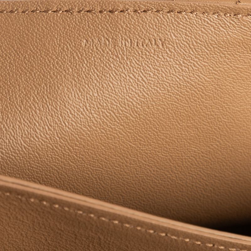 Celine Flap Crossbody Bag Brown Matelasse Wave Leather A