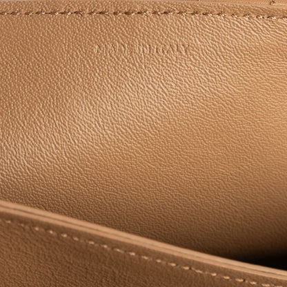 Celine Flap Crossbody Bag Brown Matelasse Wave Leather A