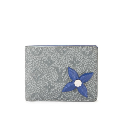 Louis Vuitton "limited Edition Rock Climbing Wallet" Grey/blue Monogram Canvas A