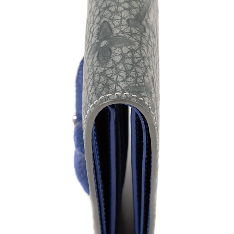 Louis Vuitton "limited Edition Rock Climbing Wallet" Grey/blue Monogram Canvas A