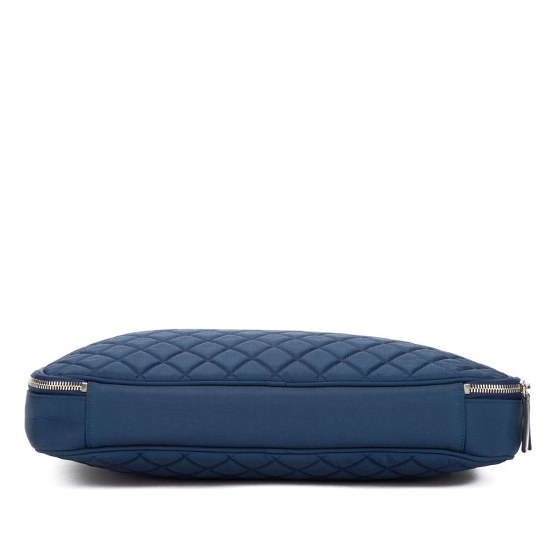 Chanel Laptop Case Blue Fabric Canvas A