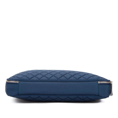 Chanel Laptop Case Blue Fabric Canvas A