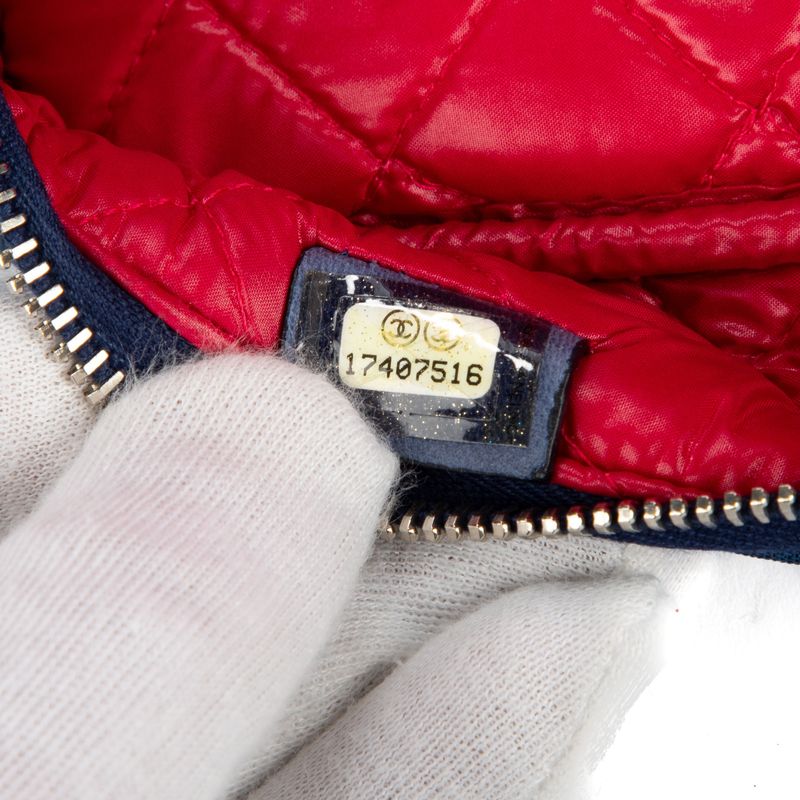 Chanel Laptop Case Blue Fabric Canvas A